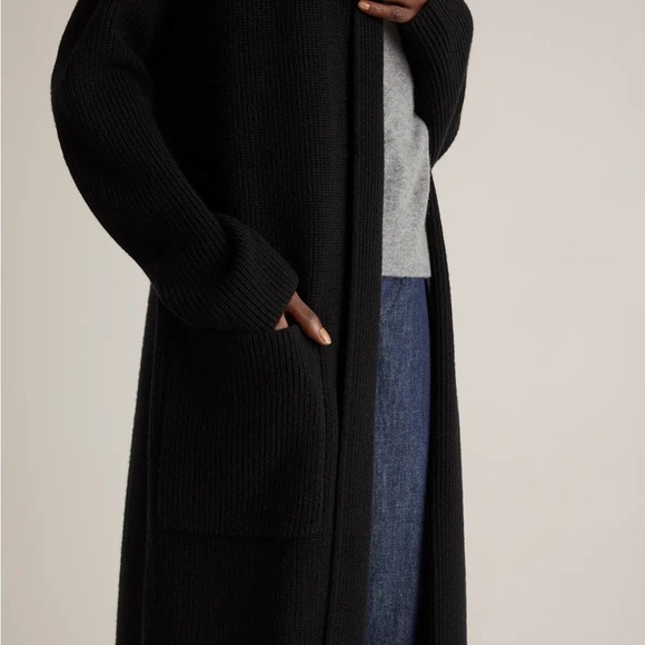 Quince Black Merino Wool Duster Cardigan - Picture 5 of 7